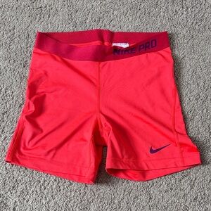 Nike Pro Bright Orange Shorts